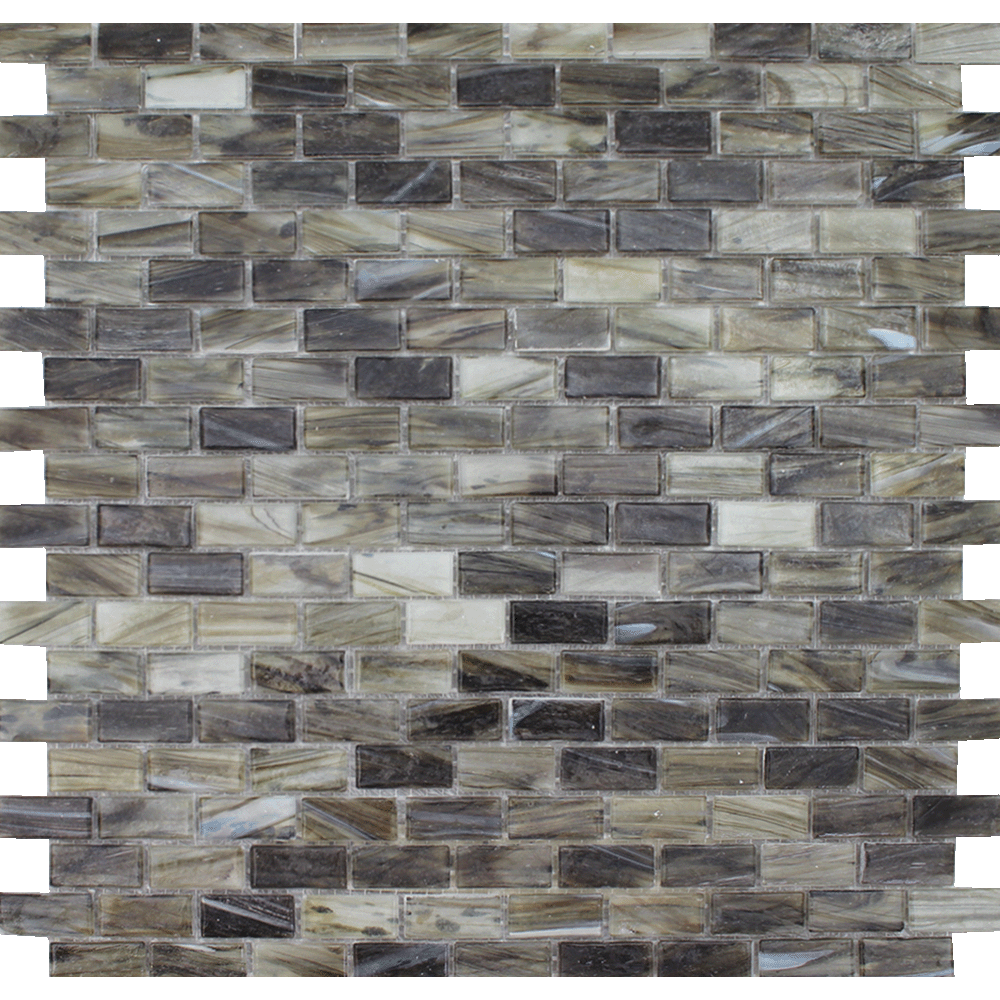 Aurora Carbon dark mosaic pool tile creating a mirror-like water effect