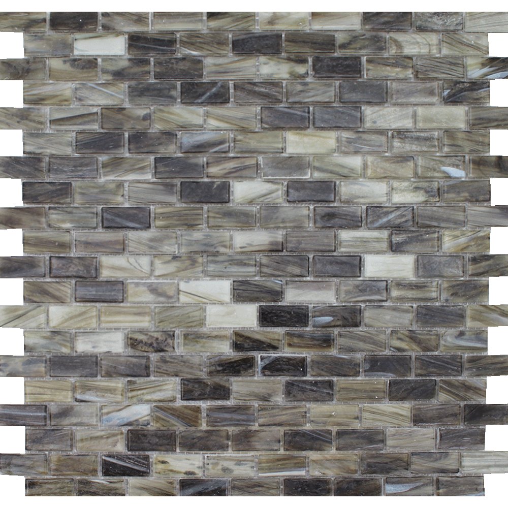 Aurora Carbon dark mosaic pool tile creating a mirror-like water effect