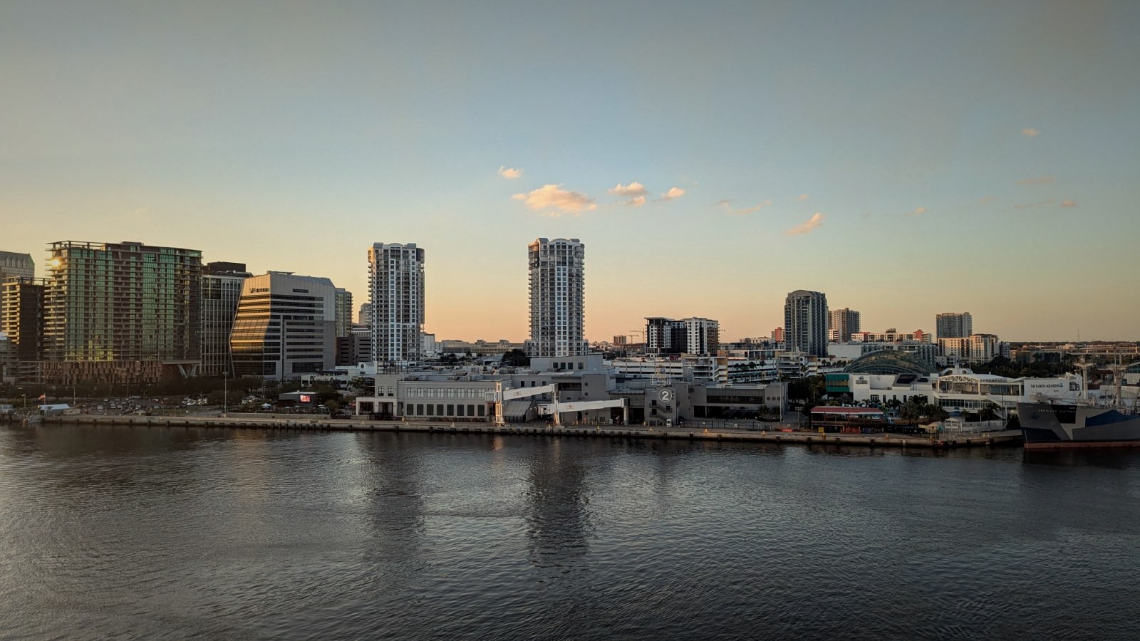 Tampa skyline at dusk, reflecting the humidity and heat local floors have to handle